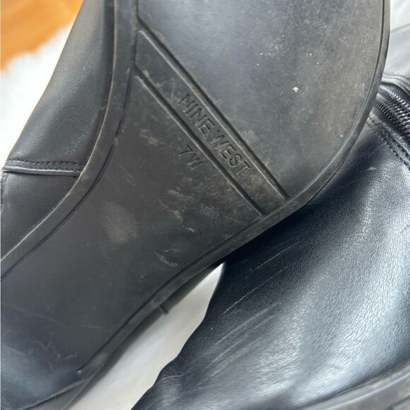 Black Ankle Boots Nine West 7 W - Picture 6 of 6
